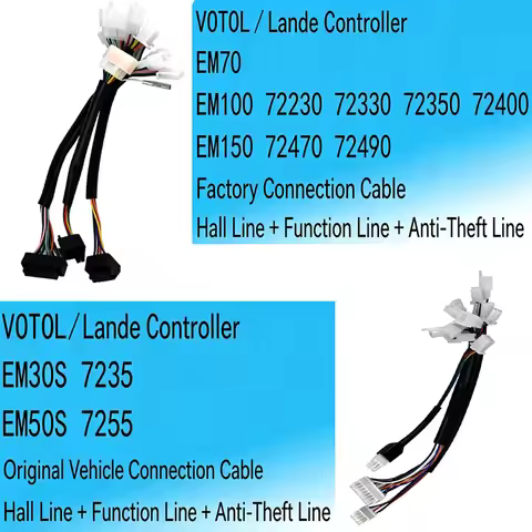 Wiring Harness Hall Function Anti‑theft Cable For EM30S EM50S EM70 EM100 EM150 E‑bike Controller Con
