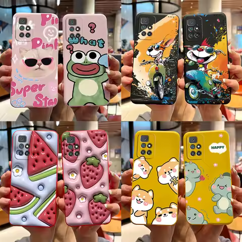 For Xiaomi Redmi 10 Prime 2022 Case Cute Bear Cartoon Shockproof TPU Cover For Xiaomi Redmi 10 Phone
