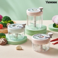 【YW】200/400ML Manual Garlic Chopper Food Processor Rust-Resistant Stainless Steel Blade Easy to Rota