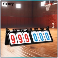 fixory Flip Scoreboard 6 Digit Portable Scoreboard for Football Baseball Volleyball