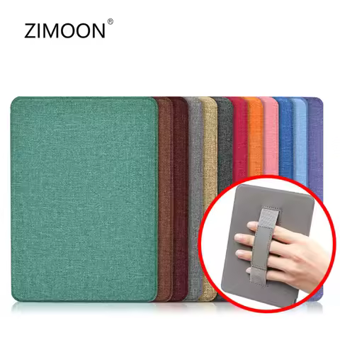 For Kindle 11/10th Fabric Smart Case with Hand Strap for Paperwhite 12th Hard Cover for Paperwhite 5