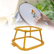 [Simhoa21] Embroidery Hoop Frame, Cross Stitch Hoop Portable Accessories Embroidery Holder Stand Cross Stitch Rack for Needlework Family
