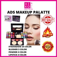 (AIKO)ADS MAKEUP KIT 6568  MAKEUP  PALATTE /EYESHADOW/BLUSHER/POWDER (SMALL)