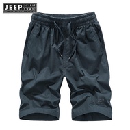 Jeep Spirit 1941 estd New Outdoor Beach Casual Fashion Loose Shorts for Men Home Daily Split Pants f