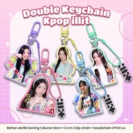 GANTUNGAN Kpop Illit Keychain | Double Keychain Acrylic Cute Keychain - merch kpop illit code ky_ilt