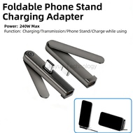 2in1 Folding Bracket Charging Adapter, Max 240W Type C Bracket Adapter, USB C to Type C Fast Chargin