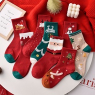 Trend 5 Pairs/Set Christmas Socks Children Mid tube Socks Couple Socks Gift Cartoon Plush Socks Fads