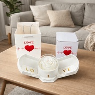 MXBEAUTY Surprise Flower Jewelry Box, with Soap Rose Romantic Rose Drawer Packaging Box, Creative Pl