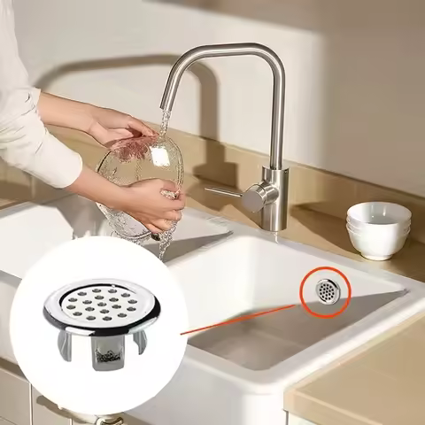 Kitchen Bathroom Basin Circular Overflow Drain Cover Decoration Bathtub Sink Hole Overflow Hollow Wa