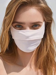 1入組女性透氣設計防紫外線口罩，可重複使用並可清洗，適用於高爾夫、釣魚、開車和騎自行車