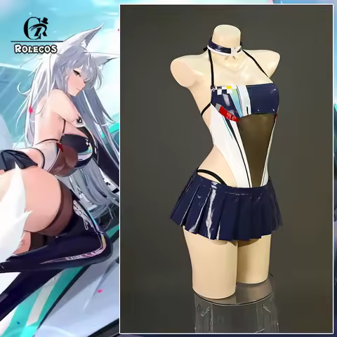 ROLECOS Game HMS IJN Shinano Race Outfits Race Queen Foxgirl Shinano Jumpsuit Women Halloween Activi