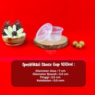 Thinwall Cup 100ml / Cup Saus / Cup Puding / Tempat Sambel 100ml