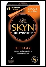 Cod 1 Box Isi 12Pcs Skyn Elite Large Condoms Non-Latex Kondom Cod