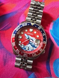 SEIKO 7002 經典 GMT 紅藍圈哥斯拉MOD