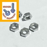 GB White galvanized M4 nuts (100pcs pack)