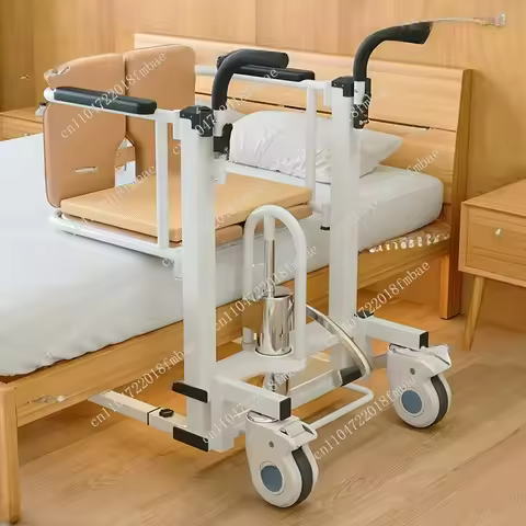 Wheelchair for Disabled Persons Multifunctional Elderly Transfer Chair Hydraulic Lift Commode Chair