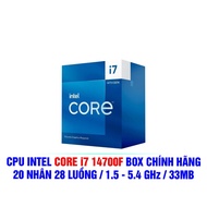 Intel Core i7 14700F CPU (Up to 5.4Ghz, 20 cores 28 threads, 33MB Cache)