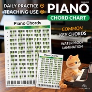 Piano Chord Chart Poster Fully Illustrated Piano Chords Chart for Piano Music Theory Basic Music Edu