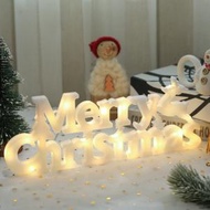 日本暢銷 - 聖誕節裝飾燈Merry Christmas字母燈LED燈串發光燈牌聖誕樹掛件 聖誕燈