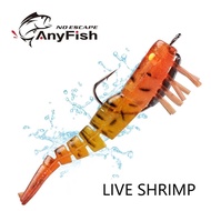 Ronin Live Shrimp Lure Soft Plastic Killer Siakap Mj Kolam 12g