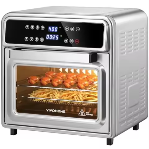 21 Qt Air Fryer Toaster Oven Combo 8in1 Convection Oven Countertop with Rotisserie and Dehydrator St