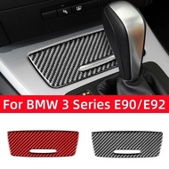 :{-- “สำหรับ BMW 3ซีรีส์ E90 E92 2005-2012อุปกรณ์เสริมรถยนต์คาร์บอนไฟเบอร์ภายในแผงกล่องเก็บของสติ๊กเกอร์ตกแต่งแผ่นครอบ