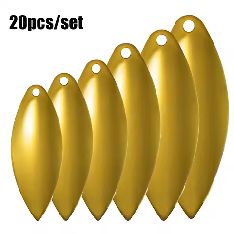 Metal Willow Spinner Blades Smooth Finish,DIY Spinner Bait Fishing Lures,Tackle Craft Fishing Spinne