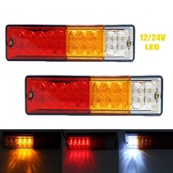24V Truck Car Light Assembly Tail Lights 20 Lamp Beads LED Trailer Tail Light Red/yellow/white Turn Signal Indicator Lam
