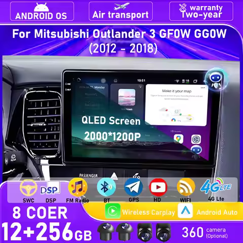 Wireless Carplay For Mitsubishi Outlander 3 GF0W GG0W 2012 - 2018 LHD Android 16 Car Radio Multimedi