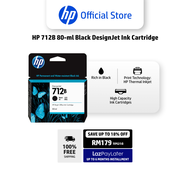 HP Original 712B Black Ink Cartridge 3ED29A 80ml  Compatible with DesignJet T250 T650 Studio Plotter