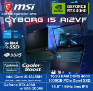 MSI - [RTX 4060] Cyborg 15 12VF ( i5-12450H/ RTX4060/ 15.6" 144Hz) 手提電腦