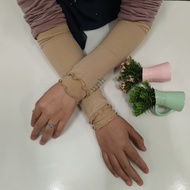 Bunga. Handsock ruffle qstar strecthable dan grip tangan