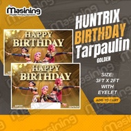 Huntrix Golden Inspired Birthday Banner Tarpaulin
