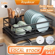 Royalstar Kitchen Drainer Bowl Rack Iron Tableware Organizer Metal Plate Dish Drainer Rack Storage