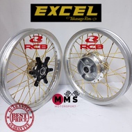 RS150 / RSX Pnp Alloy Rim Takasago Excel Asia Silver 185X17, Racing Boy Lidi Spoke Gold, Hub Gantang Chrome