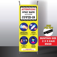 BUNTING COVID-19 MURAH [BUNTING BANNER COVID 19]