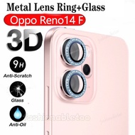 For Reno14F Glitter Diamond Metal Ring Camera Lens Protective Film For Oppo Reno 14 F pro 14F 1 4 Re