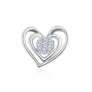 TAKA Jewellery Heart Diamond Pendant 9K