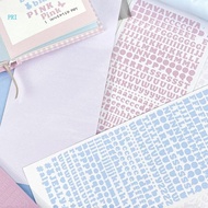 pri 3 Sheets Korean Sticker Letter Sticker Decorative Sticker Journal Sticker