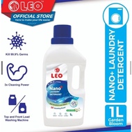 LEO Nanoplus Anti Bacterial Laundry Liquid Detergent 1L Garden Bloom Plant Based