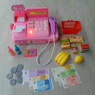 MESIN Girls' Toy Cashier Machine Cashier Printing Receipt Mica Packaging