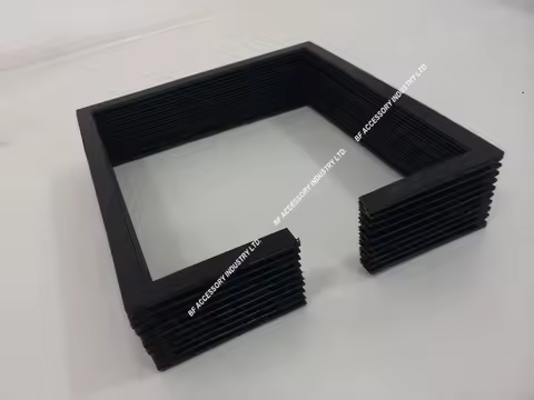 CNC parts of dust belows cover new square accordion type 204mm x 194mm x Lmax 90mm,customization siz