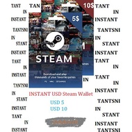 INSTANT Steam Wallet USD 5/10 [Trusted]