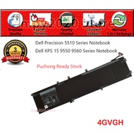 Dell Precision 5510 XPS 15 9550 P56F 4GVGH 62MJV RRCGW M7R96 84Wh Laptop Battery Replacement Puchong