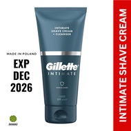 Gillette Intimate Shave Cream and Cleanser with Aloe Vera Made in Poland