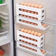 S-247 4-Tier Automatic Egg Rack - White, Large Capacity, Minimalist Design, Space Saving