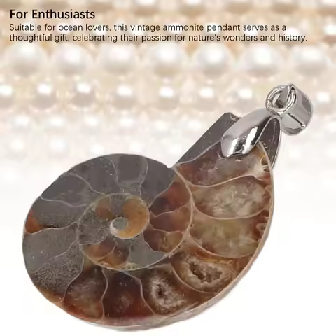 Ammonite Pendant Ammonite Shell Pendant Handcrafted Vintage Nature Ammonite Pendant for Women Men Gi