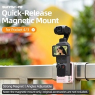 For DJI Osmo Pocket 4/3 Quick-Release Magnetic Mount For DJI Osmo Pocket 4/3 Adjustable Base For DJI