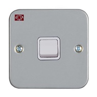 UMS 10A Metal Clad Switch (Silver) 1Gang 2Way/2Gang 2Way/3Gang 2Way