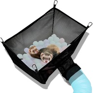 Ferret Ball Pit Hammock,Ferret Hammock Playpen Toy Box Cube for Cage Compatible with Tunnel System(B